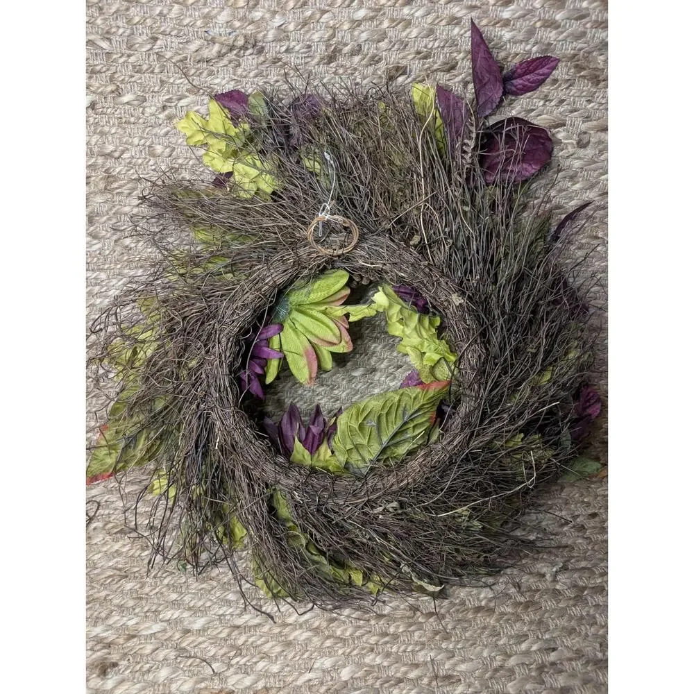 Purple Floral Leaf Twig 24